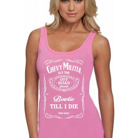 Chevy Militia Ladies Pink Whiskey Tank
